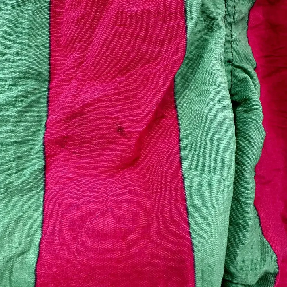 Vintage Gap Striped Swim Shorts 90s Drawstring Pocket Y2K Retro Pink Green XS